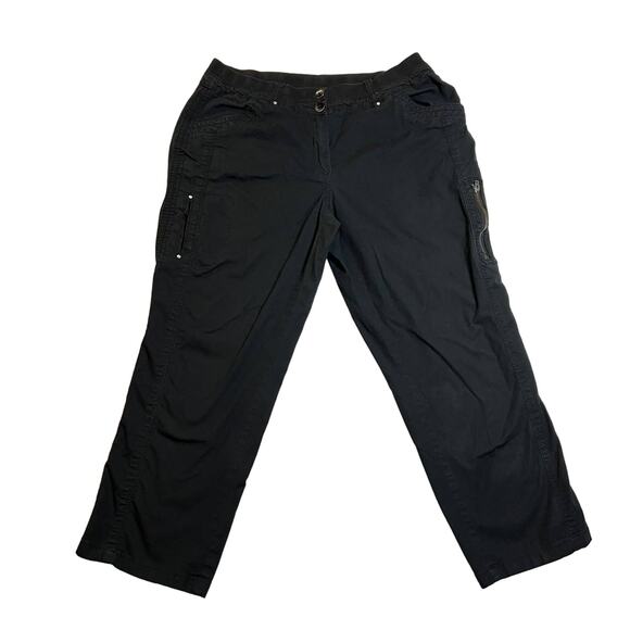 Chico's Mid Rise Embellished Cargo Crop Pants Size Small/6 (Chico's Size 0.5) - Picture 1 of 12